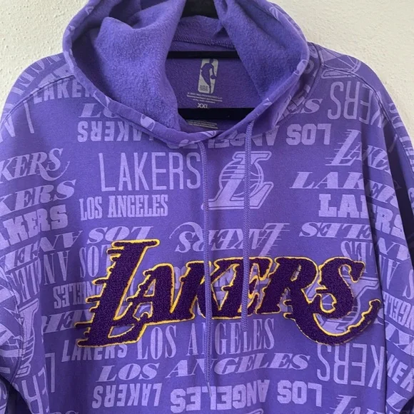 NBA Women's Lakers Over-sized Graphic Hoodie XXL Ultra Violet - Picture 3 of 4